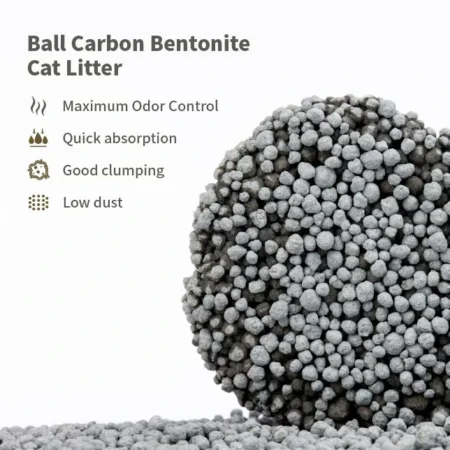 Ball carbon bentonite cat litter